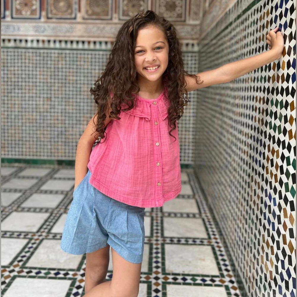 {Poppet & Fox} NEW Tailored Chambray Shorts - Picture 3 of 8